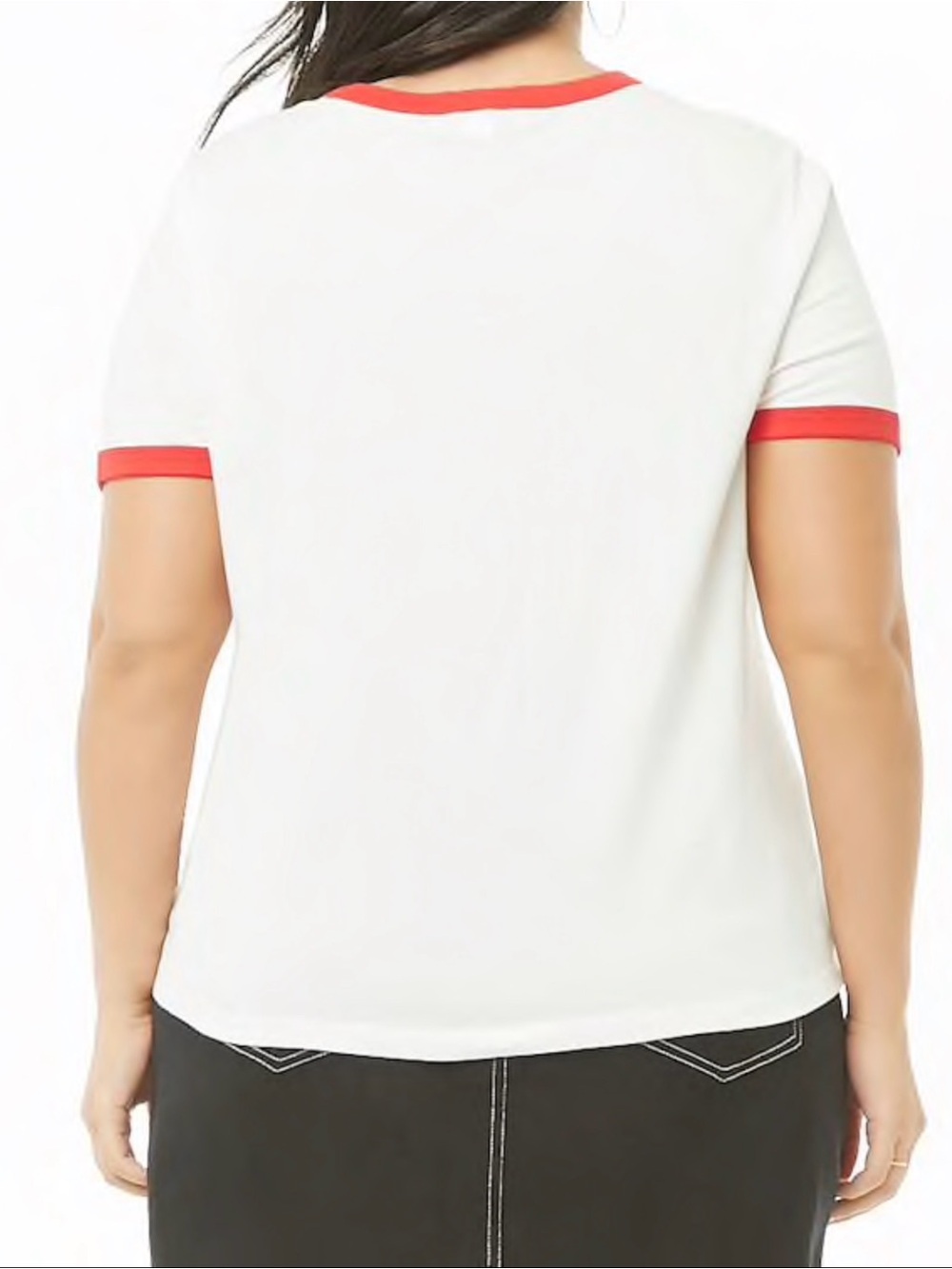 Plus Size Santa Baby Graphic Ringer Tee - Picture 3 of 5
